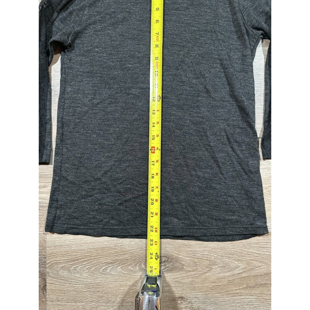 Zara Trafluc T Shirt Womens S Black Longsleeve Crewneck Breathable Preppy - Picture 4 of 6